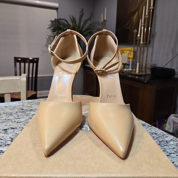 NEW Christian Louboutin Astrida Bridal Pointed Heels Size 40.5 100mm - Picture 2 of 11
